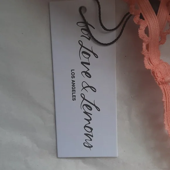 FOR LOVE AND LEMONS WOMEN THONG PANTIES ORANGE SIZE XS NWT